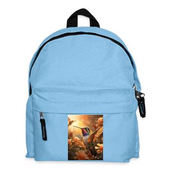 Kolibri im Flug - Kinder Rucksack - Hellblau - Vorne