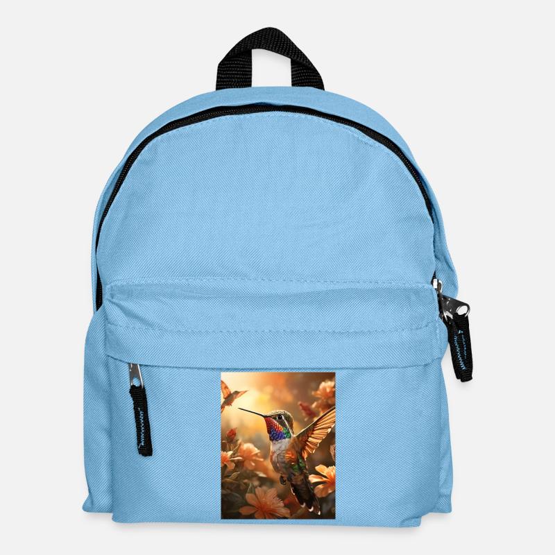 Kolibri im Flug - Kinder Rucksack - Hellblau