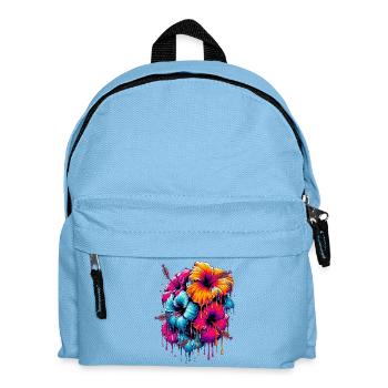 Hibiscus Flowers - Kids' Backpack - light blue - Front