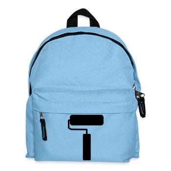 Farbrolle Silhouette – Minimalistisches Malerwerkz - Kinder Rucksack - Hellblau - Vorne