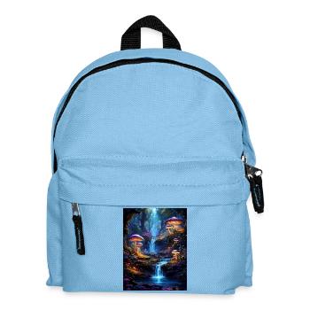 Forêt magique avec cascade - Sac à dos Enfant - bleu clair - Devant