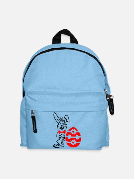 Osterei mit Hase - Kinder Rucksack - Hellblau