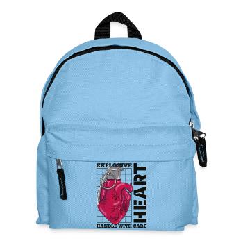 Exploding Heart - Kids' Backpack - light blue - Front