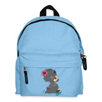 Girl with flowers in her hair Flower Power - Kids' Backpack - light blue - Front