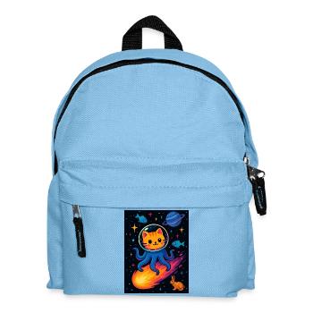 Cosmic Cat Octopus Adventure - Kids' Backpack - light blue - Front