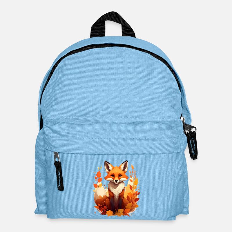 Fuch im Herbst - Kinder Rucksack - Hellblau