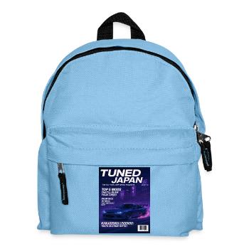 Tuned Japan Neon Car Magazine Cover - Kids' Backpack - light blue - Front