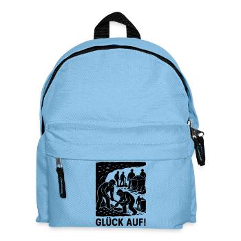 Luck On Mining Miner Work Coal Mine Historical - Kids' Backpack - light blue - Front