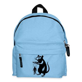 Rat with human puppet - Kids' Backpack - light blue - Front