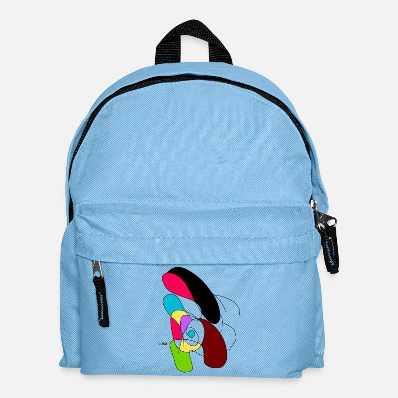 Colorful Abstract Parrot - Kids' Backpack - light blue