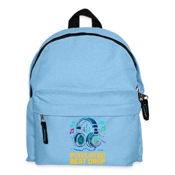 PIXELATED BEAT DROP Casque Pixel Rétro 1UP - Sac à dos Enfant - bleu clair - Devant