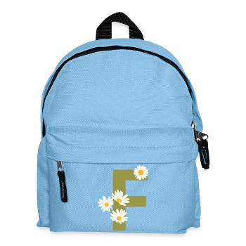 Lettre f vert marguerites - Sac à dos Enfant - bleu clair - Devant