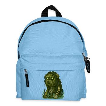 Zombie Bulldog with Glowing Eyes and Compass - Kids' Backpack - light blue - Front