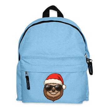 Concept cadeau de portrait de Noël de Cool Sloth - Sac à dos Enfant - bleu clair - Devant