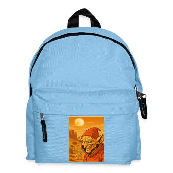 Leprechaun in the desert at sunset - Kids' Backpack - light blue - Front