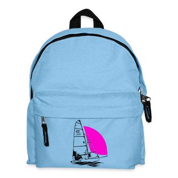 RS 500 Segeljolle Regatta segeln Segelsport farbig - Kinder Rucksack - Hellblau - Vorne