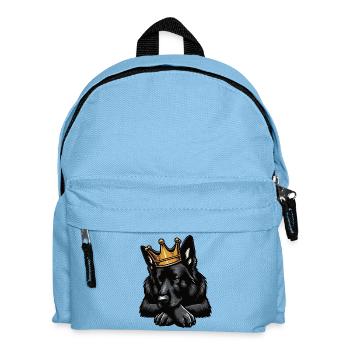 Black German Shepherd German Shepherd Owner - Kids' Backpack - light blue - Front
