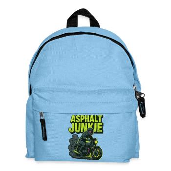 Asphalt Junkie - Motorcycle - Kids' Backpack - light blue - Front