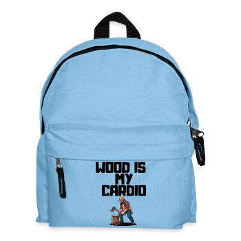Wood Is My Cardio - Lumberjack Splitting Wood - Kids' Backpack - light blue - Front