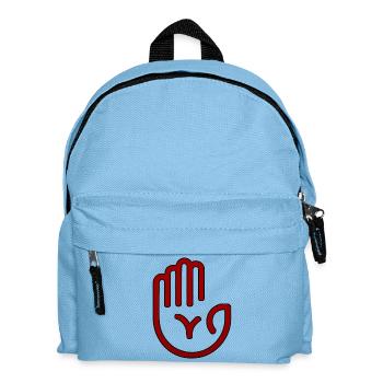 Red Minimal Handprint - Kids' Backpack - light blue - Front