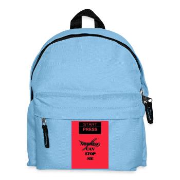 Start Press Nichts kann mich aufhalten - Kinder Rucksack - Hellblau - Vorne