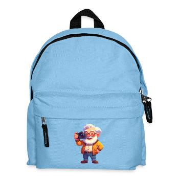 Grandpa takes pictures - Kids' Backpack - light blue - Front