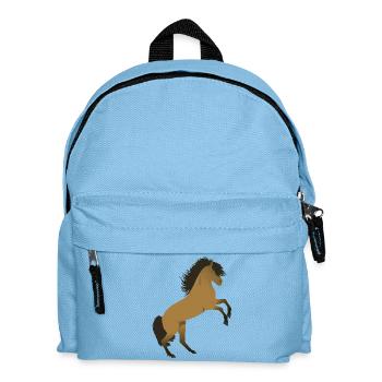Illustration de cheval islandais en ascension - Sac à dos Enfant - bleu clair - Devant