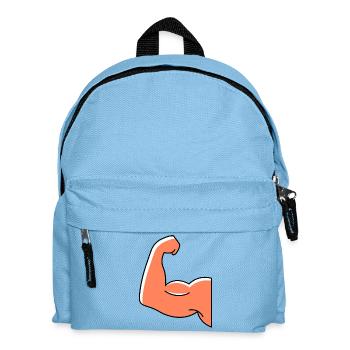 Icône musculaire d’haltère - Sac à dos Enfant - bleu clair - Devant