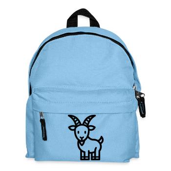 Ziege - Kinder Rucksack - Hellblau - Vorne