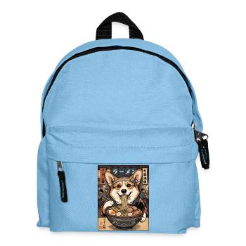 Corgi Ramen Feast in Nippon - Kids' Backpack - light blue - Front