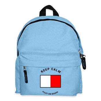 Flagge H - Lotse an Bord Pilot Schiff - Kinder Rucksack - Hellblau - Vorne