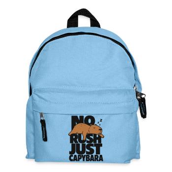 No Rush Just Capybara - Kids' Backpack - light blue - Front