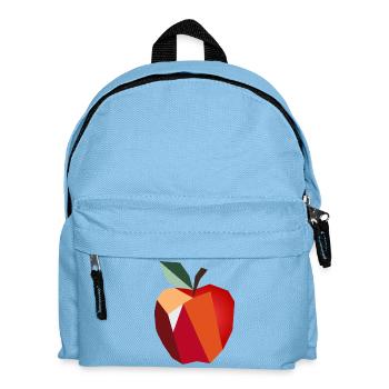 Geometrischer Apfel–Minimalistisches Frucht Design - Kinder Rucksack - Hellblau - Vorne