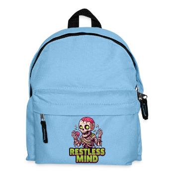 Esprit Agité Psychologie du Squelette Crâne Macabre - Sac à dos Enfant - bleu clair - Devant