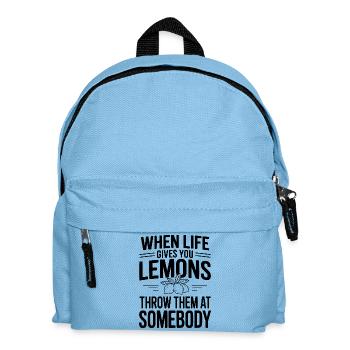 Quand la vie te donne des citrons, lance-les sur quelqu’un - Sac à dos Enfant - bleu clair - Devant