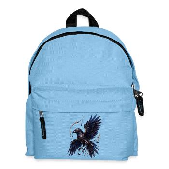 Raben-Mosaik-Nacht - Kinder Rucksack - Hellblau - Vorne