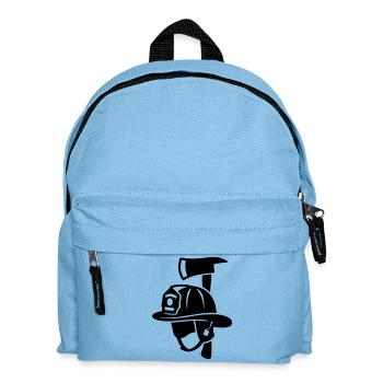 Frontal Feuerwehrhelm Logo - Kinder Rucksack - Hellblau - Vorne