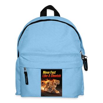 Cheetah-fast firewalk - Kids' Backpack - light blue - Front
