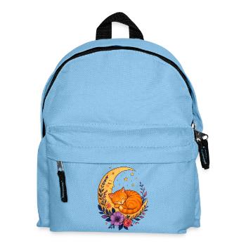 Moon Cat in a Sea of Flowers - Kids' Backpack - light blue - Front