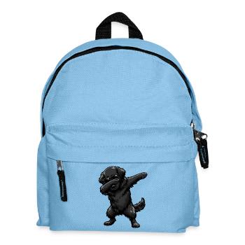Dabbing Flat Coated Retriever - Kids' Backpack - light blue - Front
