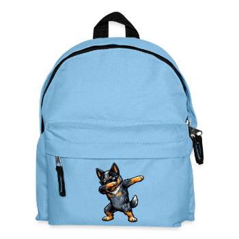 Dabbing Australian Cattle Dog - Kids' Backpack - light blue - Front