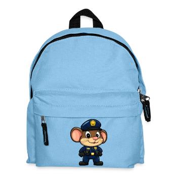 Mäuse Polizei / Polizistin Maus - Kinder Rucksack - Hellblau - Vorne