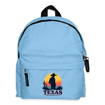 Texas Cowboy - Kinder Rucksack - Hellblau - Vorne