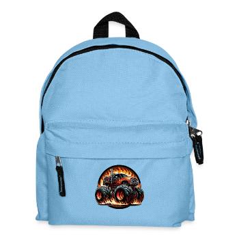 Monstertruck feurig - Kinder Rucksack - Hellblau - Vorne