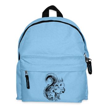 Squirrel with acorn in paws - Kids' Backpack - light blue - Front