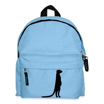 witziges Erdmännchen neugierig tierisch - Kinder Rucksack - Hellblau - Vorne