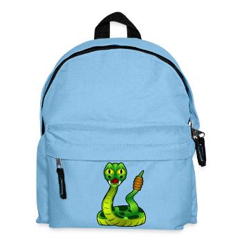 Rattlesnake en vert. idée cadeau - Sac à dos Enfant - bleu clair - Devant