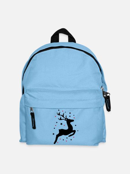 Un renne bondissant - Sac à dos Enfant - bleu clair