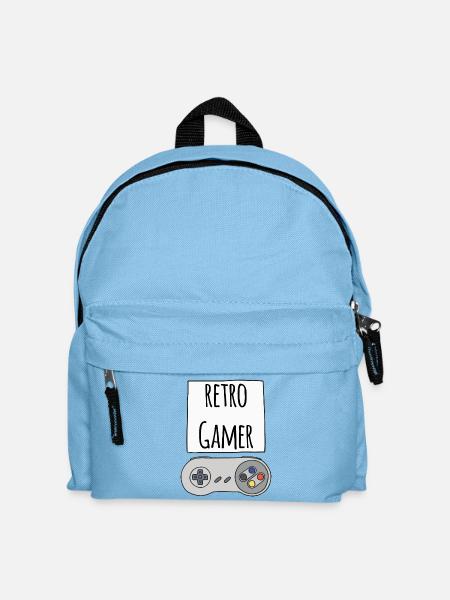 Gamer Retro S - Kinder Rucksack - Hellblau