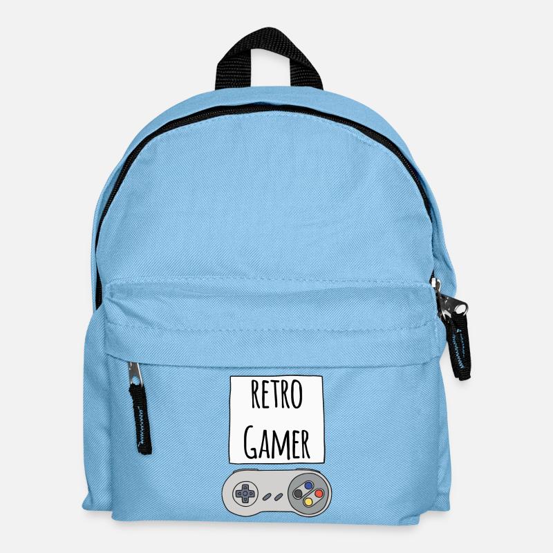 Gamer Retro S - Kinder Rucksack - Hellblau